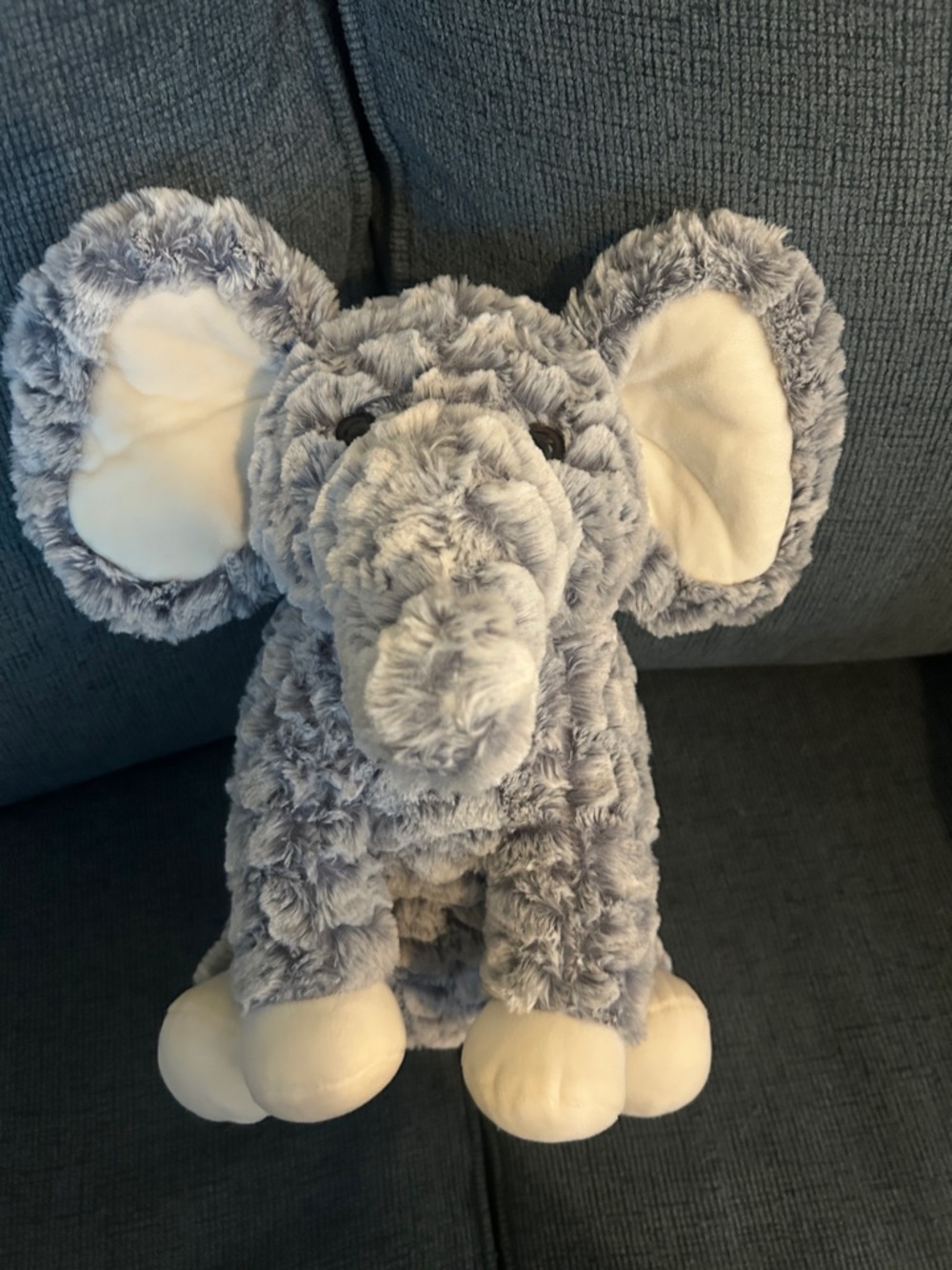 Gray Plush Elephant Stuffed Animal Toy - Cozy Cuddly Buddy